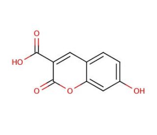 7-Hydroxycoumarin-3-carboxylic acid (CAS 779-27-1) - chemical structure image 