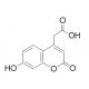 7-Hydroxycoumarin-4-acetic acid (CAS 6950-82-9) - chemical structure image