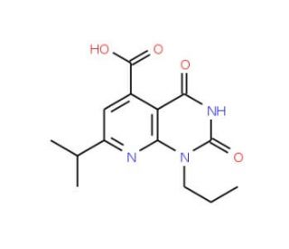 7-isopropyl-2,4-dioxo-1-propyl-1,2,3,4-tetrahydropyrido[2,3-d]pyrimidine-5-carboxylic acid - chemical structure image