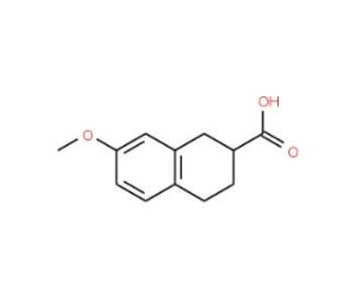 7-Methoxy-1,2,3,4-tetrahydro-naphthalene-2-carboxylic acid (CAS 24833-31-6) - chemical structure image