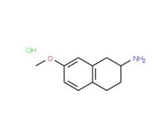 7-Methoxy-1,2,3,4-tetrahydronaphthalen-2-ylamine (CAS 4003-89-8) - chemical structure image