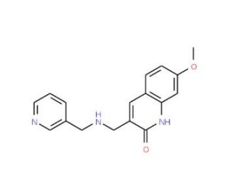 7-Methoxy-3-{[(pyridin-3-ylmethyl)-amino]-methyl}-1H-quinolin-2-one - chemical structure image