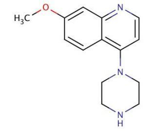 7-Methoxy-4-(piperazin-1-yl)quinoline (CAS 4038-97-5) - chemical structure image