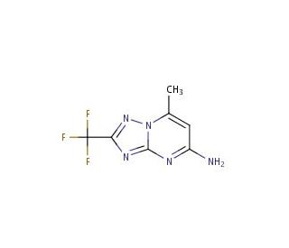 7-Methyl-2-trifluoromethyl-[1,2,4]triazolo[1,5-a]pyrimidin-5-ylamine - chemical structure image