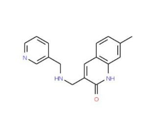 7-Methyl-3-{[(pyridin-3-ylmethyl)-amino]-methyl}-1H-quinolin-2-one - chemical structure image