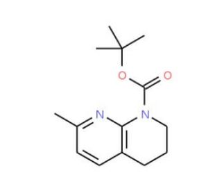 7-Methyl-3,4-dihydro-2H-[1,8]naphthyridine-1-carboxylic acid tert-butyl ester (CAS 243641-37-4) - chemical structure image