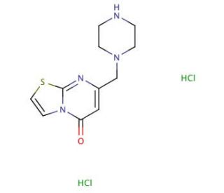 7-(piperazin-1-ylmethyl)-5H-[1,3]thiazolo[3,2-a]pyrimidin-5-one dihydrochloride - chemical structure image