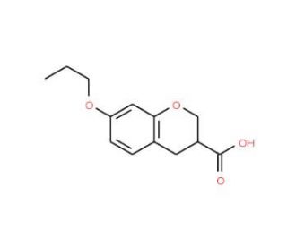 7-propoxychromane-3-carboxylic acid - chemical structure image