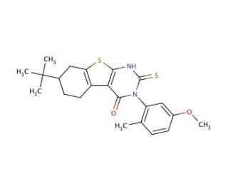 7-tert-Butyl-2-mercapto-3-(5-methoxy-2-methyl-phenyl)-5,6,7,8-tetrahydro-3H-benzo[4,5]thieno[2,3-d]pyrimidin-4-one