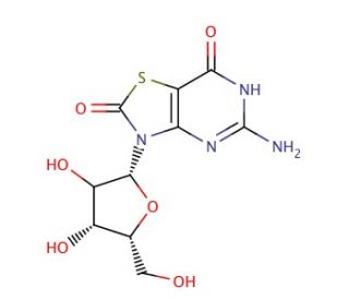 7-Thio-8-oxoguanosine (CAS 122970-43-8) - chemical structure image