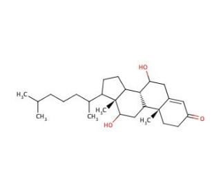 7&alpha;,12&alpha;-Dihydroxycholest-4-en-3-one (CAS 1254-03-1) - chemical structure image