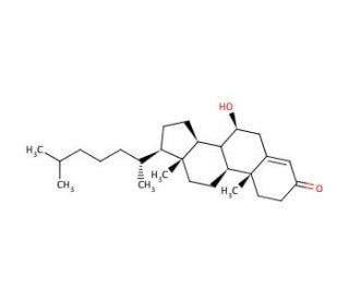 7&beta;-Hydroxy-4-cholesten-3-one (CAS 25876-54-4) - chemical structure image