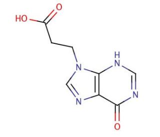 7N-[1-(2-Carboxy)ethyl]allopurinol (CAS 34397-00-7) - chemical structure image