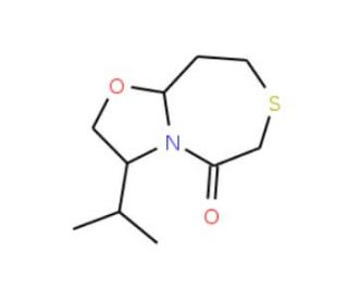 (7R,10S)-(&plus;)-1-Aza-10-isopropyl-8-oxa-4-thiabicyclo[5.3.0]-2-decanone - chemical structure image