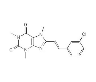 8-(3-Chlorostyryl)caffeine (CAS 147700-11-6) - chemical structure image