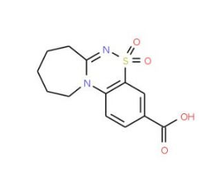 8,9,10,11-tetrahydro-7H-azepino[2,1-c][1,2,4]benzothiadiazine-3-carboxylic acid 5,5-dioxide - chemical structure image