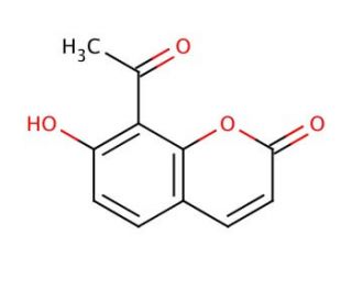 8-Acetyl-7-hydroxycoumarin (CAS 6748-68-1) - chemical structure image