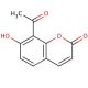 8-Acetyl-7-hydroxycoumarin (CAS 6748-68-1) - chemical structure image