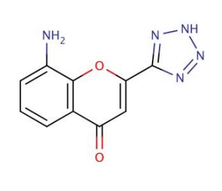 8-Amino-4-oxo-2-(tetrazol-5-yl)benzopyran - chemical structure image