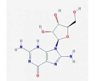 8-Aminoguanosine (CAS 3868-32-4) - chemical structure image