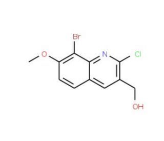 8-Bromo-2-chloro-7-methoxyquinoline-3-methanol (CAS 1031928-47-8) - chemical structure image