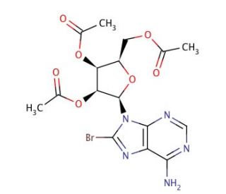 8-Bromo-2&prime;,3&prime;,5&prime;-tri-O-acetyladenosine (CAS 31281-86-4) - chemical structure image