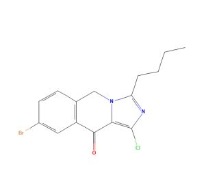 8-Bromo-3-butyl-1-chloro-5,10-dihydroimidazo[1,5-b]isoquinolin-10(5H)-one (CAS 1246816-60-3) - chemical structure image