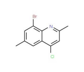 8-Bromo-4-chloro-2,6-dimethylquinoline (CAS 1156275-57-8) - chemical structure image