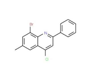 8-Bromo-4-chloro-6-methyl-2-phenylquinoline (CAS 1156275-50-1) - chemical structure image