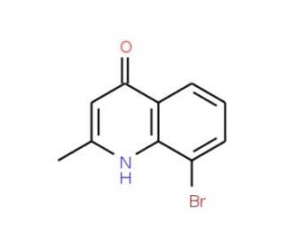 8-Bromo-4-hydroxy-2-methylquinoline (CAS 1201-08-7) - chemical structure image
