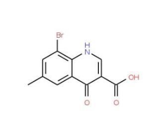 8-Bromo-4-hydroxy-6-methylquinoline-3-carboxylic acid (CAS 67643-47-4) - chemical structure image