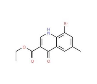 8-Bromo-4-hydroxy-6-methylquinoline-3-carboxylic acid ethyl ester (CAS 67643-32-7) - chemical structure image