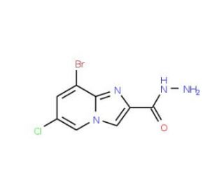 8-Bromo-6-chloroimidazo[1,2-a]pyridine-2-carbohydrazide - chemical structure image