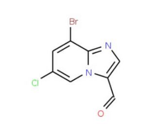 8-Bromo-6-chloroimidazo[1,2-a]pyridine-3-carbaldehyde (CAS 1093092-63-7) - chemical structure image