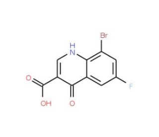 8-Bromo-6-fluoro-4-hydroxyquinoline-3-carboxylic acid (CAS 1019016-15-9) - chemical structure image