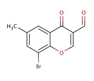 8-Bromo-6-methyl-4-oxo-4H-chromene-3-carbaldehyde - chemical structure image