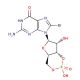 8-Bromoguanosine 3′, 5′ -cyclic monophosphoric acid (CAS 31356-94-2) - chemical structure image