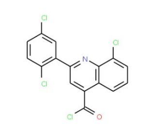 8-chloro-2-(2,5-dichlorophenyl)quinoline-4-carbonyl chloride - chemical structure image