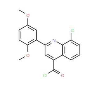 8-chloro-2-(2,5-dimethoxyphenyl)quinoline-4-carbonyl chloride - chemical structure image