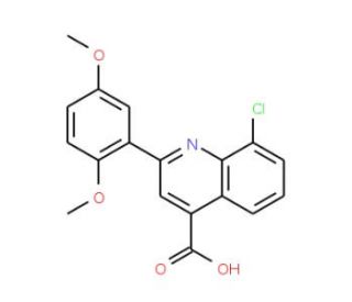 8-Chloro-2-(2,5-dimethoxyphenyl)quinoline-4-carboxylic acid - chemical structure image
