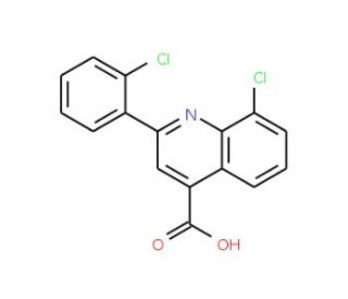 8-Chloro-2-(2-chlorophenyl)quinoline-4-carboxylic acid - chemical structure image