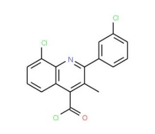 8-chloro-2-(3-chlorophenyl)-3-methylquinoline-4-carbonyl chloride - chemical structure image
