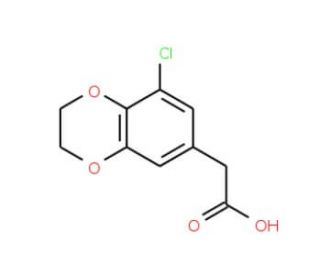 (8-chloro-2,3-dihydro-1,4-benzodioxin-6-yl)acetic acid - chemical structure image
