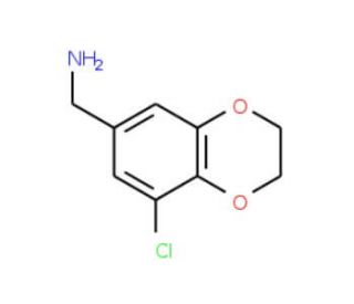 (8-chloro-2,3-dihydro-1,4-benzodioxin-6-yl)methanamine - chemical structure image