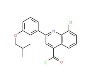 8-chloro-2-(3-isobutoxyphenyl)quinoline-4-carbonyl chloride - chemical structure image