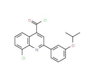 8-chloro-2-(3-isopropoxyphenyl)quinoline-4-carbonyl chloride - chemical structure image