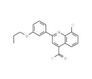 8-chloro-2-(3-propoxyphenyl)quinoline-4-carbonyl chloride - chemical structure image