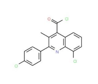 8-chloro-2-(4-chlorophenyl)-3-methylquinoline-4-carbonyl chloride - chemical structure image