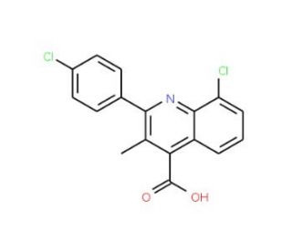 8-Chloro-2-(4-chlorophenyl)-3-methylquinoline-4-carboxylic acid - chemical structure image