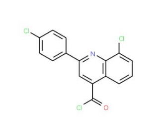 8-chloro-2-(4-chlorophenyl)quinoline-4-carbonyl chloride - chemical structure image
